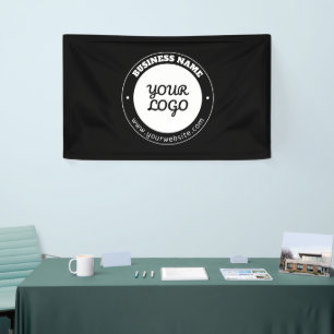 Editable Circular Text & Uploaded Logo Template  Banner
