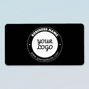 Editable Circular Text & Uploaded Logo Template  Label