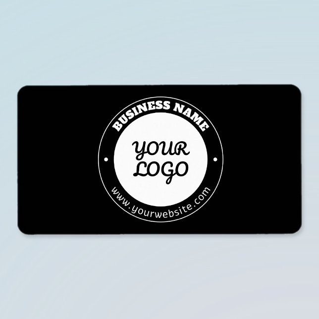 Editable Circular Text & Uploaded Logo Template  Label (Creator Uploaded)