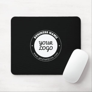 Editable Circular Text & Uploaded Logo Template  Mouse Mat