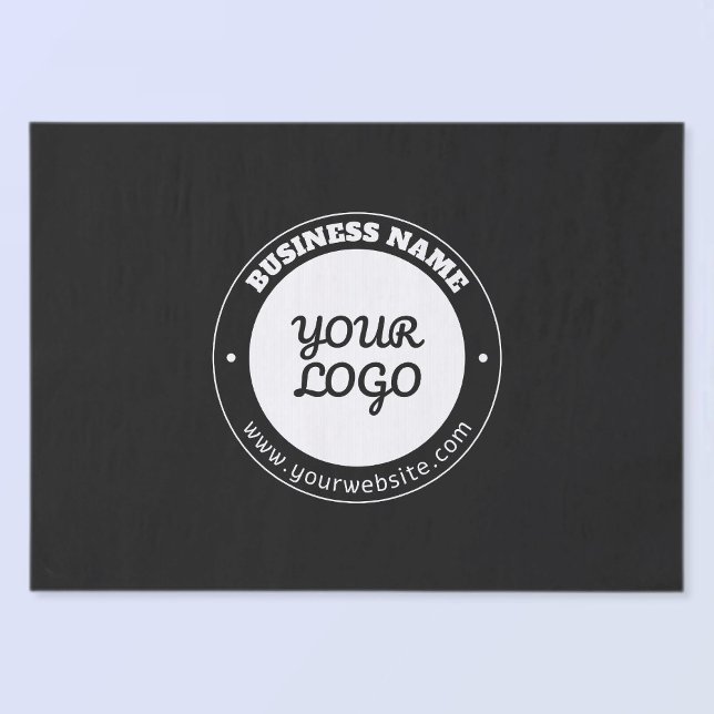 Editable Circular Text & Uploaded Logo Template  Tissue Paper (Creator Uploaded)