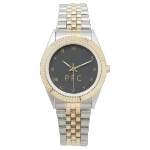 Editable Classic Monogram Initial Watch