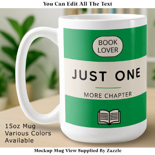 Editable Classic Retro Paperback Book Cover Green Coffee Mug