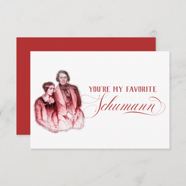 EDITABLE Classical Music w/ Schumann Valentine Invitation (Front/Back)