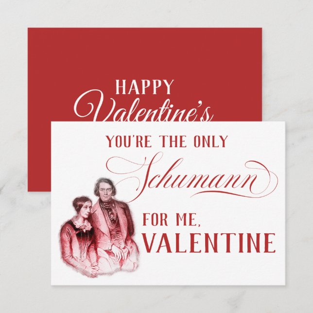 EDITABLE Classical Music w/ Schumann Valentine Invitation (Front/Back)