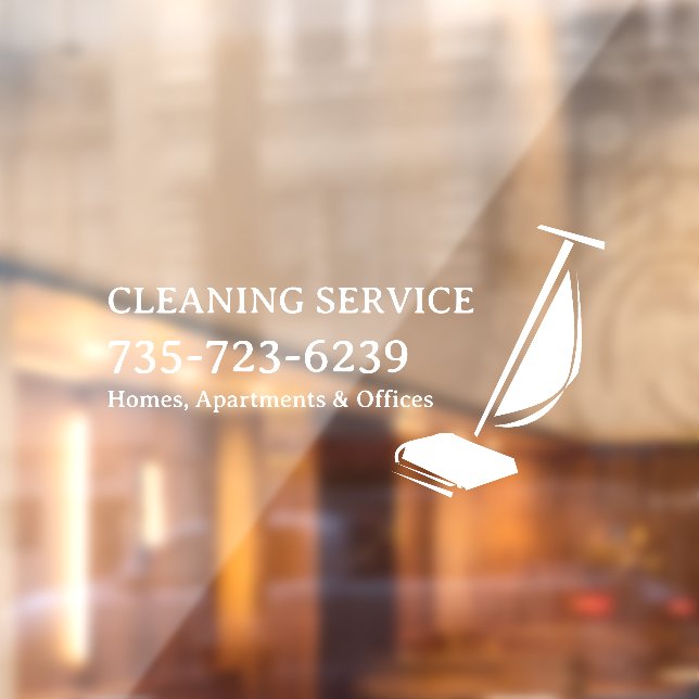 Editable Cleaning Services Window Cling (Sheet 2)
