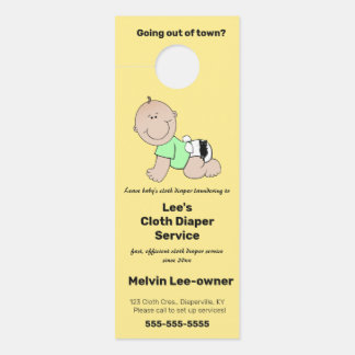 Editable Cloth Diaper Service Door Hanger