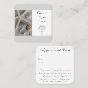 Editable Coastal Florist Branding Logo Template Appointment Card