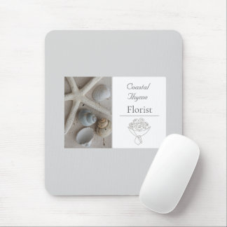 Editable Coastal Florist Branding Logo Template Mouse Mat