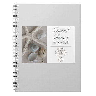 Editable Coastal Florist Branding Logo Template  Notebook