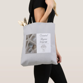 Editable Coastal Florist Branding Logo Template  Tote Bag