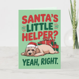 EDITABLE Cockapoo Funny Dog Christmas Card