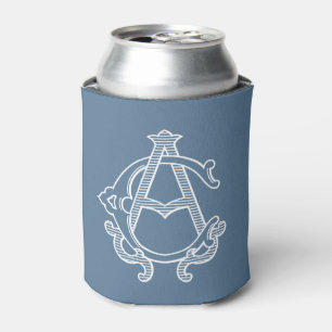 EDITABLE COLOR AC Monogram CA Monogram Can Cooler