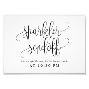 Editable COLOR and SIZE Sparkler Sendoff Sign LCC
