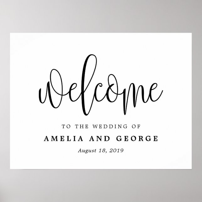 Editable COLOR and SIZE Welcome Sign LCC (Front)