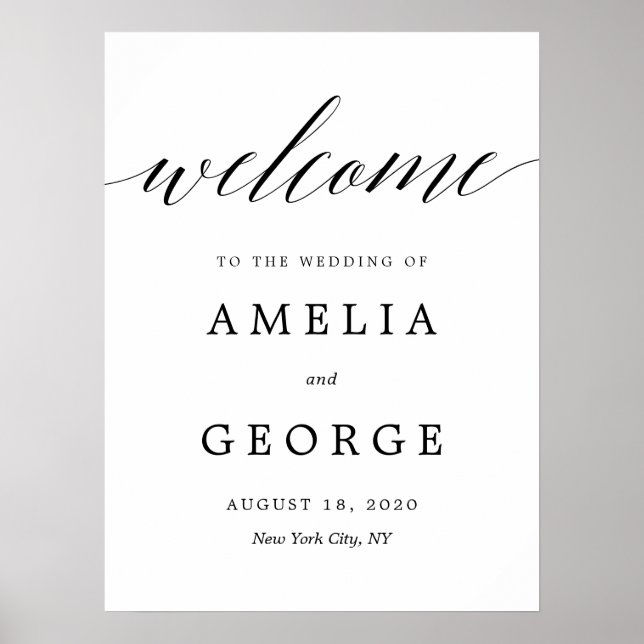 Editable COLOR and SIZE Welcome Sign MSC (Front)