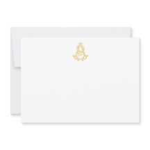 EDITABLE COLOR AS Monogram SA Monogram Notecard