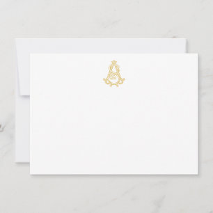 EDITABLE COLOR AS Monogram SA Monogram Notecard