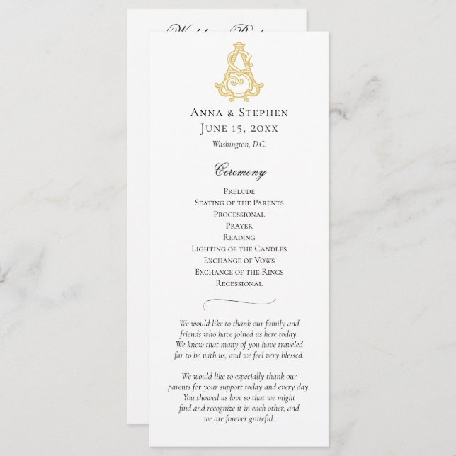 EDITABLE COLOR AS Monogram SA Monogram Program Programme (Front/Back)