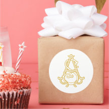 EDITABLE COLOR AS Monogram SA Monogram Sticker