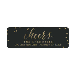 EDITABLE COLOR Bubbly Cheers Address Labels