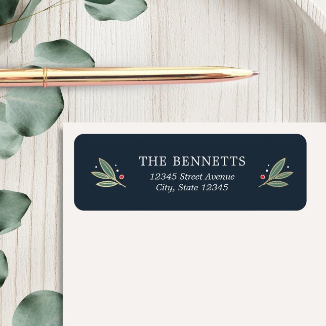 EDITABLE COLOR Christmas Glow Address Labels (Creator Uploaded)