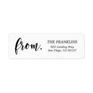 EDITABLE COLOR Classic Modern Address Labels