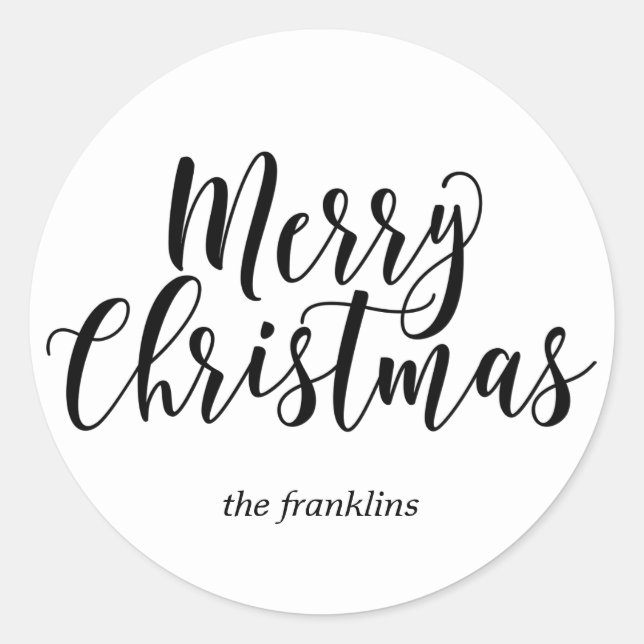 EDITABLE COLOR Classic Modern Sticker or Label (Front)