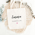 EDITABLE COLOR Custom Wedding Party Tote<br><div class="desc">A simply adorable,  personalised tote bag that's both stylish and functional. Fully editable colour,  including the heart colour.
Design © Berry Berry Sweet. Visit our website www.berryberrysweet.com for matching items and more stylish designs.</div>