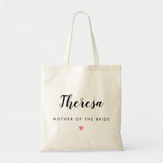 EDITABLE COLOR Custom Wedding Party Tote (Front)