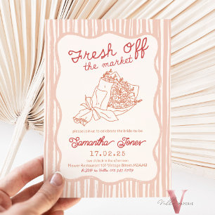 Editable Color Handrawn Fresh Off the Market BS Invitation