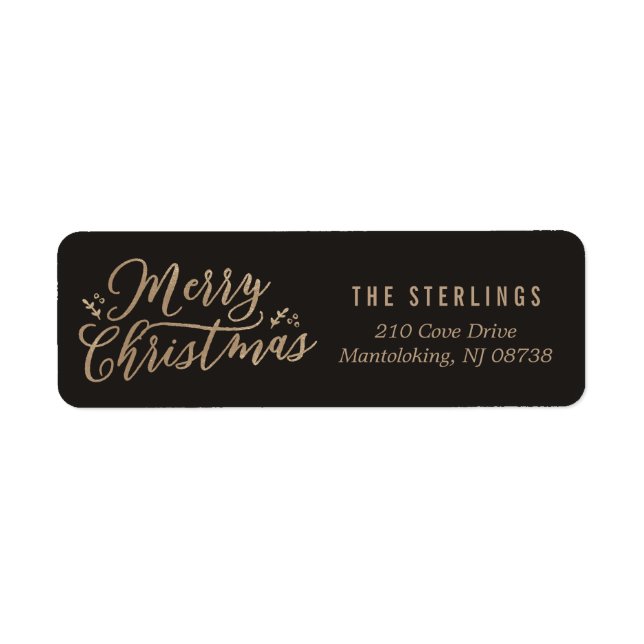 EDITABLE COLOR Merry Christmas Address Labels (Front)