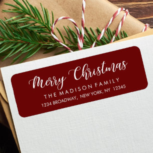 EDITABLE COLOR Merry Christmas Holiday Address
