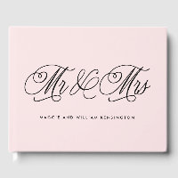 EDITABLE COLOR Mr & Mrs Elegant Script Wedding