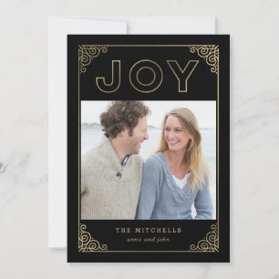EDITABLE COLOR Refined Joy Holiday Photo Card