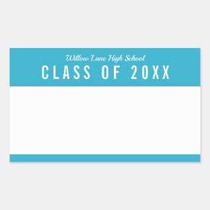 Editable Color School Class Reunion Name Rectangular Sticker