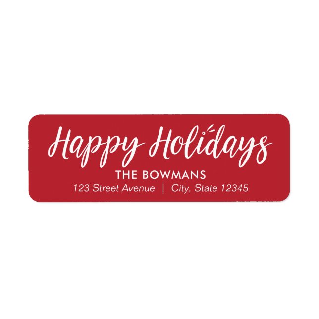 EDITABLE COLOR Splendid Season Holiday Address (Front)