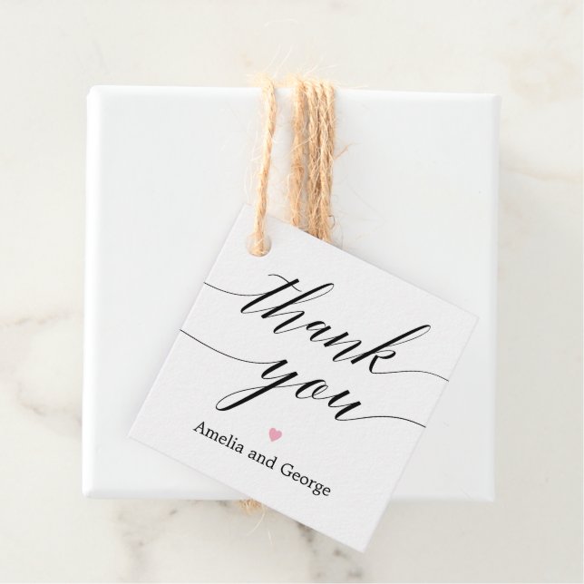 EDITABLE COLOR Thank You Tag Modern Script (In Situ)