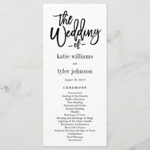 EDITABLE COLOR Wedding Ceremony Program #BCC Programme