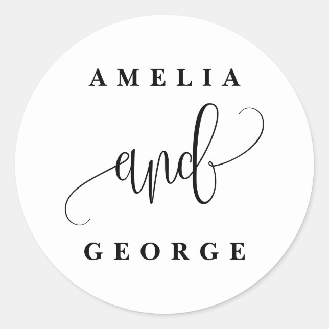 EDITABLE COLOR Wedding Favour Stickers #LCC (Front)