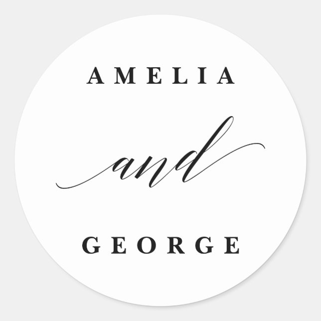 EDITABLE COLOR Wedding Favour Stickers #MSC (Front)