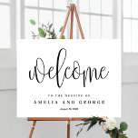 EDITABLE COLOR Welcome Sign Lovely Calligraphy<br><div class="desc">A simply elegant sign that your guests will adore. Text and background colours are fully editable to match your theme!
 Design by © berryberrysweet . Printable digital files and matching items are available! Visit our website at www.berryberrysweet.com for more details!</div>