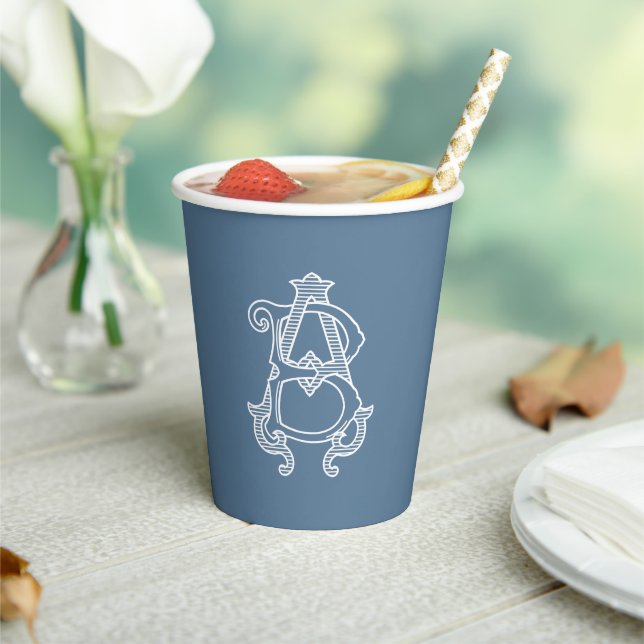 EDITABLE COLORS AB Monogram BA Monogram Cups (Insitu)
