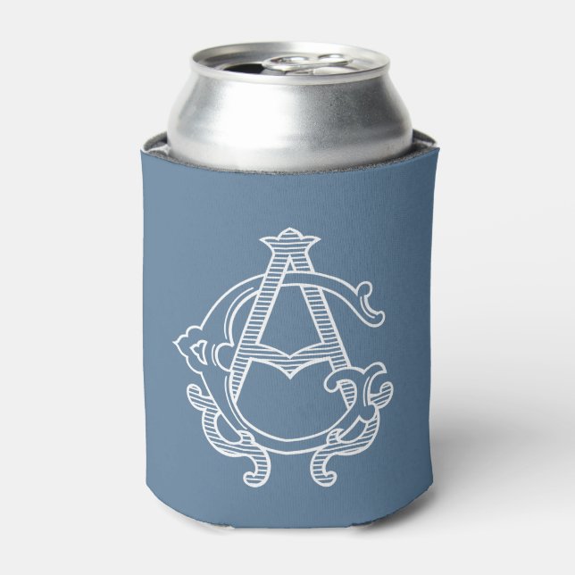 EDITABLE COLORS AG Monogram GA Monogram Cosy Can Cooler (Can Front)