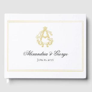 EDITABLE COLORS AG Monogram GA Monogram Guest Book