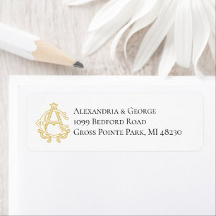 EDITABLE COLORS AG Monogram GA Monogram Label