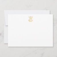 EDITABLE COLORS AJ Monogram JA Monogram Notecards