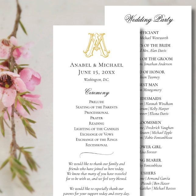 EDITABLE COLORS AM Monogram MA Monogram Program Programme (Creator Uploaded)