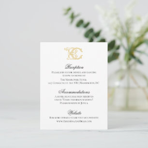 EDITABLE COLORS BC Monogram CB Monogram Invitation