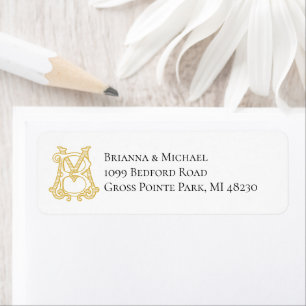 EDITABLE COLORS BM Monogram MB Monogram Label